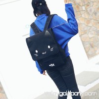 Canvas Backpack,Coofit Cartoon Cute Cat Casual Backpack Laptop Backpack School Travel Black Backpack Bag for Student Girls Women   